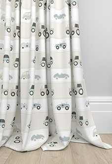 Brum Brum, Stone - Made to Measure Curtains